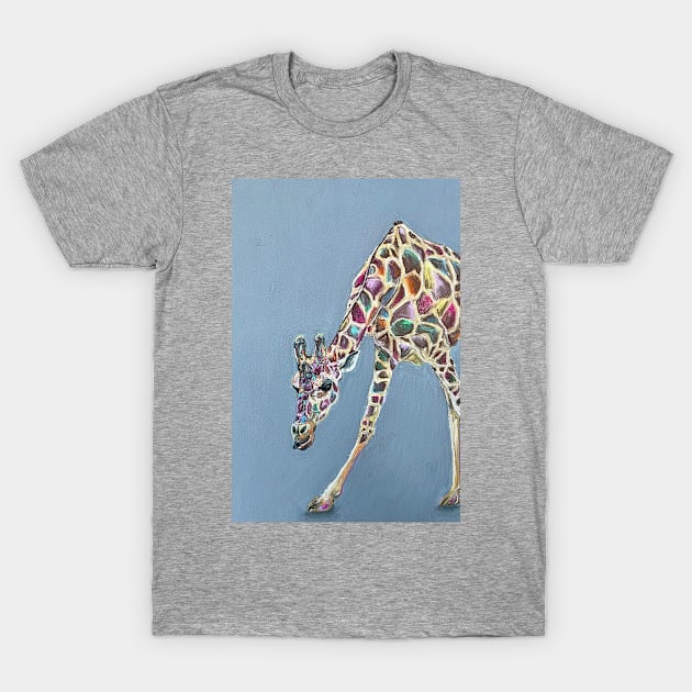 Colourful Giraffe T-Shirt by Merlinsmates